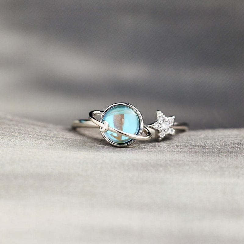 Star and Moon Ring For Daughter