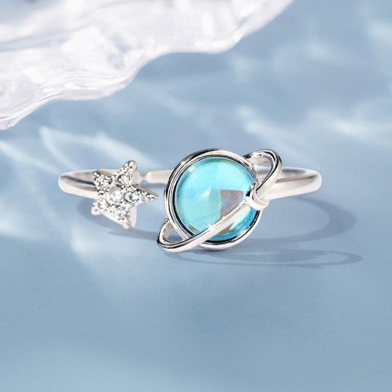 Star and Moon Ring For Daughter