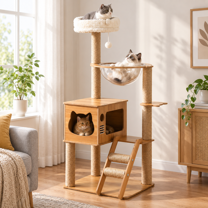 Premium Multi-Level Cat Tree for Multiple Cats
